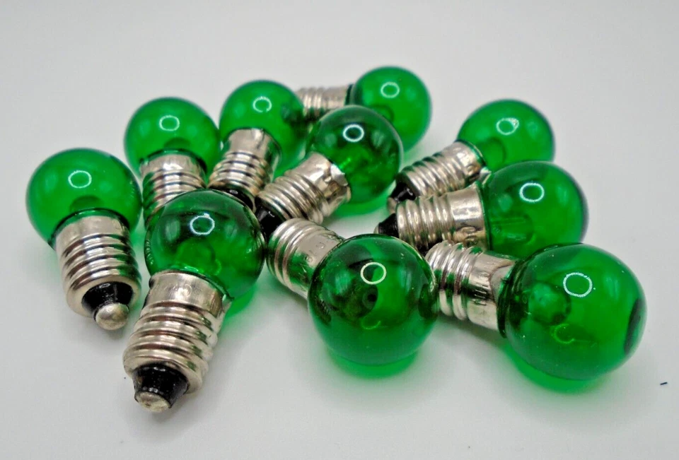 "TEN" 432G GREEN LED AMERICAN FLYER SWITCH CONTROL BULB  SCREW BASE 18 VOLT AC - Image 1 of 1