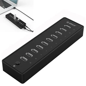 ORICO P10-U2-V1 10 Industrial Powered USB 2.0 Ports HUB Adapter Laptop Desktop - Picture 1 of 11