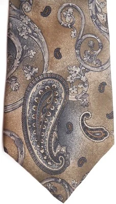 Corbata de seda para hombre Savile Row 58" X 4" multicolor cachemira abstracta Foto 1 de 4