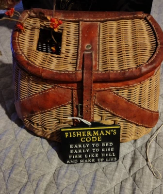 Decoración de pesca-creel, sombrero, pez tallado, almohadas, lata de cebo, alce, rana-ver fotos Foto 1 de 4