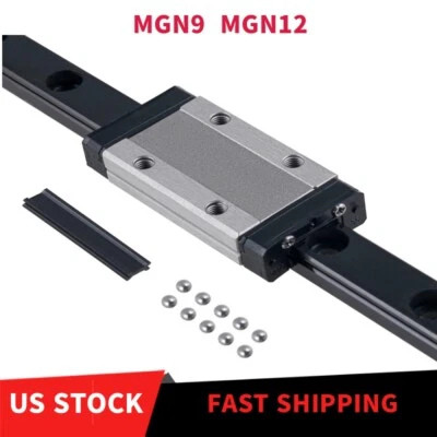 CNCMANS MGN9 MGN12 Linear Sliding Rail Guide with MGN9H MGN12H Block for 3D Printer CNC