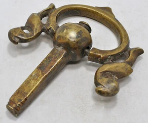 Antique Brass Peacock Shape Door Handle Hardware Original Old Hand Crafted - Picture 1 of 6