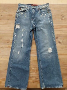 AEROPOSTALE Authentic Jeans Herren 29x30 Bootcut Distressed Blau Washed Denim - Bild 1 von 14