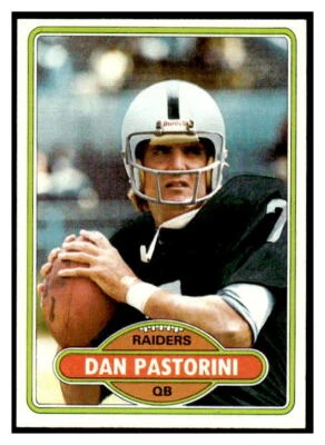 1980 Topps #490 Dan Pastorini Oakland Raiders Excellent - Image 1 of 2
