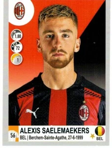 FUSSBALLSPIELER PANINI 2020-2021 FIGUR NR. 336 SAELEMAEKERS (MAILAND) ROOKIE - Bild 1 von 2