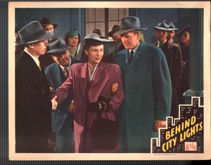 POSTER: Behind City Lights-Lobby Card-1945-Lynne Roberts-Peter Cookson
