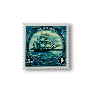 State Postage Stamp Patch | Maine - Picture 1 of 3