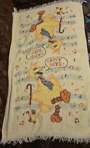 Asciugamano spugna giallo vintage Sesame Street asciugamano da bagno spiaggia canto uccellino grande - Foto 1 di 1