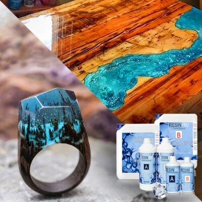 RESIN PRO RESINE EPOXY TRANSPARENTE - Effet Eau -Bestseller de créations artistiques 1.6KG