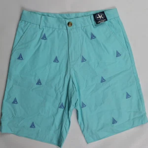 J. Khaki Boys Aqua Boat Shorts Size L with Adjustable Waist - Picture 1 of 3