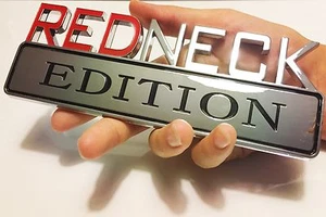 REDNECK EDITION truck car EMBLEM LOGO DECAL SIGN CHROME RED NECK HIGH QUALITY 3D - Bild 1 von 7