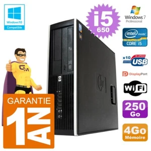 PC HP Compaq 8100 SFF i5-650 RAM 4GB Disco 250GB Grabadora DVD Wifi W7 - Imagen 1 de 1