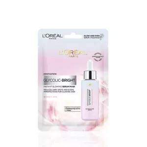 Loreal Paris Glycolic Bright Instant Glowing Serum Sheet Mask, 22 g - Picture 1 of 5
