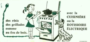Buvard vintage cuisinière ou rôtissoire électrique Chavane Paris - Photo 1/1