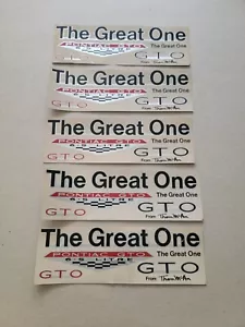 1966 Pontiac GTO Stickers Decals Thom McAn Promo Give Away Contest Lot of 5 Vtg - Picture 1 of 10