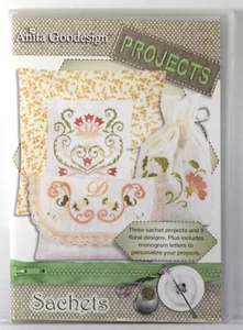 Anita Goodesign EMBROIDERY DESIGNS CD - PROJECTS Sachets - Picture 1 of 3