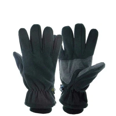 WINDPROOF WATERPROOF TREK GLOVES black fleece walking hiking Mens Large - Image 1 of 2