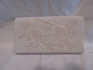 Bolso Fuji vintage Japón bolso sin asas y billetera con cuentas a juego-semilla y cuentas de vidrio - Imagen 1 de 5