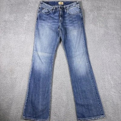 BKE Stella 靴型牛仔裤女式 30x33 码中号水洗牛仔喇叭裤腿 — 第 1/4 张图片