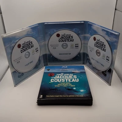 The Three Worlds Of Jacques Cousteau Collection Blu-ray DVD 3 Discs - Image 1 of 4