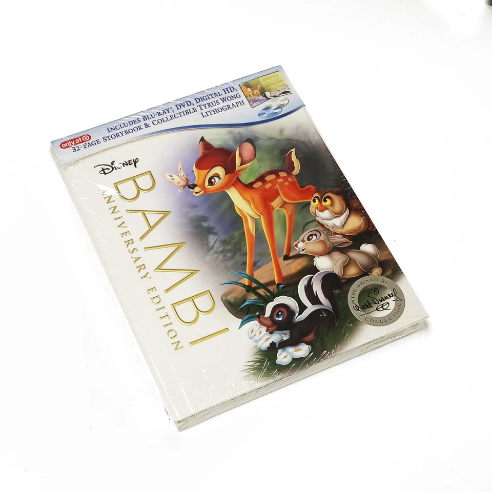 BAMBI Anniversary Edition (Blu-ray + DVD) Target Exclusive Storybook BRAND NEW - Image 1 of 3