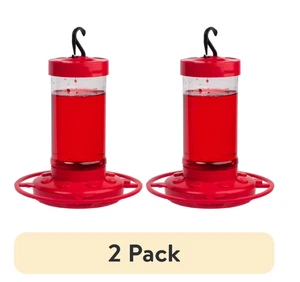 (2 pack) First Nature Hummingbird Feeder, 16 oz, Red, Plastic... - Picture 1 of 4