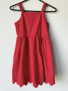 Copper Key Girls Size Medium Red Eyelet Dress - Picture 1 of 4