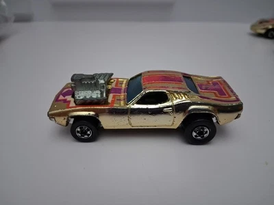 Винтаж 1970 Mattel Hot Wheels Роджер Доджер Золото Хром Гонконг Hemi Muscle - Изображение 1 из 4