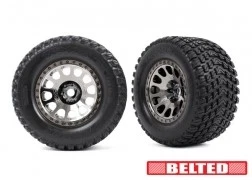 Traxxas 7862X - Gravix Belted Pre-Glued XRT Tires, Black Chrome (2) - Image 1 of 1