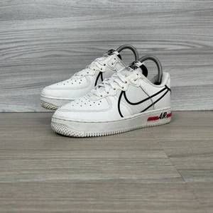 Nike Air Force 1 Low React D/MS/X Trainers Size 4 White Black Red Gym Shoes - Picture 1 of 14