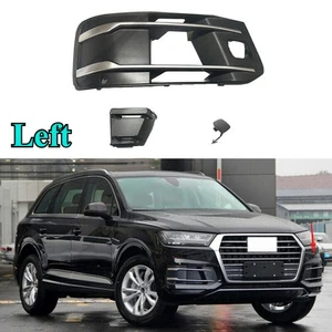 Left Side Front Bumper Fog Light Lamp Cover w/ Base Plate For Audi Q7 2017-2019 - Picture 1 of 7
