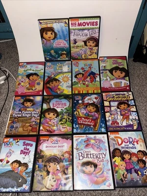 Dora The Explorer DVD Lot Of 14 Mermaids, Fairytale Land, Silly Fiesta, Rainbow - Image 1 of 2