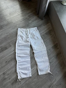 Diesel pantaloni larghi vintage bianchi cargo uomo Y2K Taglia:31 - Foto 1 di 18