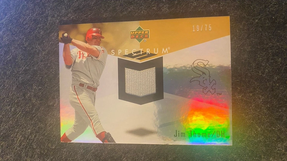 2007 Upper Deck Spectrum GU Jersey Card Jim Thome 19/75 Phillies White Sox - Image 1 of 1