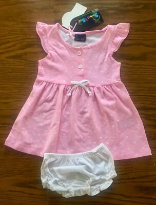 Сладкий и мягкий младенца платье и трусики комплект - размер 6-9 месяцев - Изображение 1 из 2