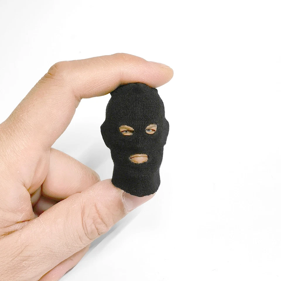 E15-20 1/6 Scale HOT Black Mask 3 Hole Balaclava for 12" Figure Dolls TOYS - Image 1 of 2