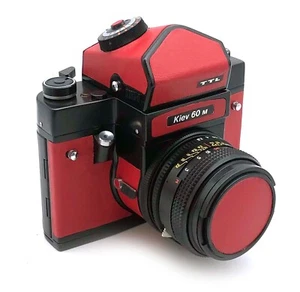 Rare Exclusive Kiev 60M TTL MLU RED / BLACK camera kit - Modified by Hartblei - Picture 1 of 9