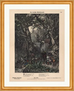 Der deutsche Märchenwald Herm. Vogel Faksimile Münchener Bilderbogen 1021 Rahmen - Bild 1 von 1