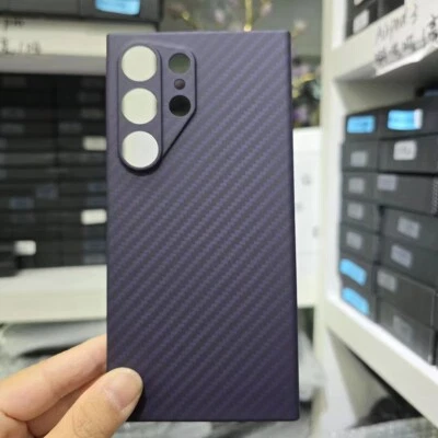 Purple Real Aramid Carbon Fiber Case For Samsung Galaxy S24 Ultra Bumper Cover Foto 1 de 4