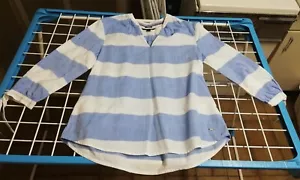 Bluse 3/4 Arm Tommy Hilfiger Gr. S Blau Weiß Gestreift Wie Neu - Bild 1 von 2