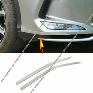 For Lexus RX300 RX450H 2020 2021 Chrome Front Bumper Lip Corner Guard Cover Trim - Picture 1 of 8