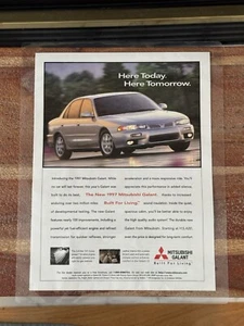 '97 Vintage Laminated Car Auto Ad 1997 Mitsubishi Galant - Picture 1 of 2