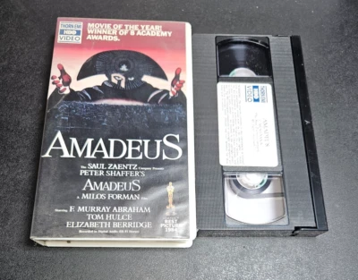 Amadeus (VHS, 1984) Mozart Rare Music Biography Thorn EMI HBO Big Box Clamshell - Image 1 of 4