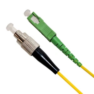  Fiber Optic Cable Patch Cord, Singlemode, Simplex SCAPC to FCUPC, 2M (6ft) - Picture 1 of 2