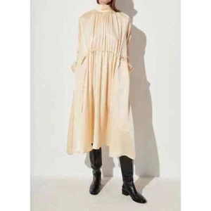 Rachel Comey Hammered Silk Hanley Maxi Dress Cream Adjustable Waist Size 0 BN - Picture 1 of 20
