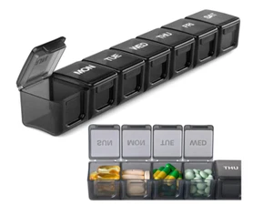 Extra Large Weekly Pill Organizer BPA Free Pill Box 7 Day with XL Compartment-Au - Picture 1 of 7
