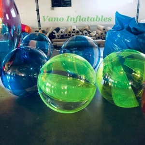 3ft Commercial Inflatable Color Ball Tough PVC Clear Globe Kids Game Party Event - Picture 1 of 3