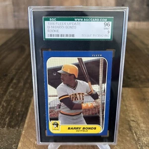 1986 FLEER UPDATE BARRY BONDS #U-14 RC ROOKIE CARD PIRATES SGC 96 MINT 9 - Foto 1 di 12