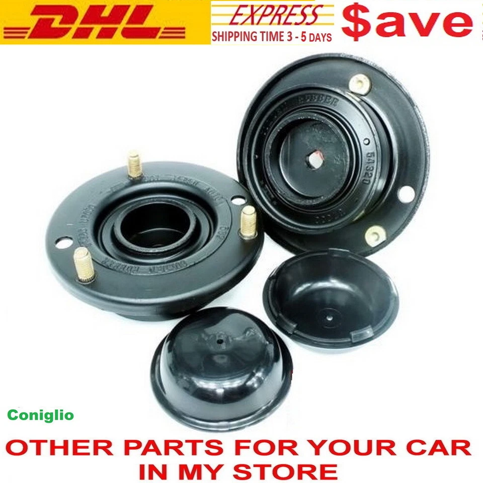 DATSUN 160J BLUEBIRD 510  1967 - 1973  FRONT SHOCK STRUT MOUNT  LH + RH + CAP   - Image 1 of 4