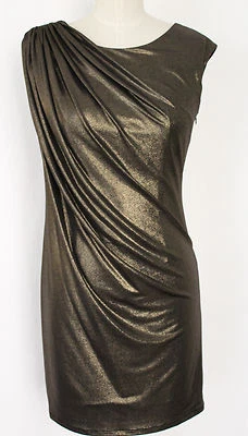 Aqua драпированный металлический меди обтяжку мини-платье с подкладкой женщин Sz 0 - Изображение 1 из 4